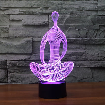Amazon's Hot-Selling New Foreign Trade Meditation Remote-Controlled 3D Lamp, Colorful Touch-Controlled Led Visual Lamp, Ambient Light 3078 - image 2