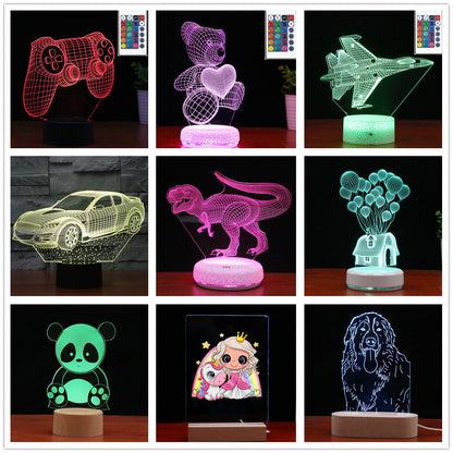 Amazon's Hot-Selling New Foreign Trade Meditation Remote-Controlled 3D Lamp, Colorful Touch-Controlled Led Visual Lamp, Ambient Light 3078 - image 3