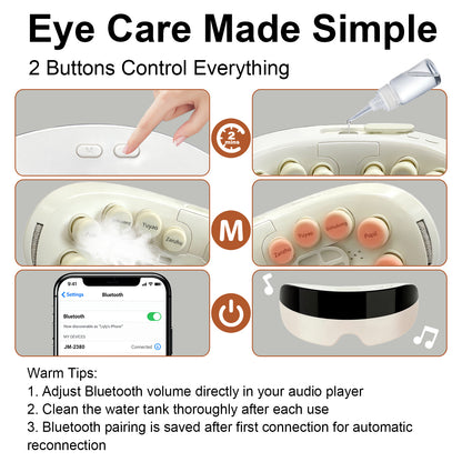 Eye Massager with Heat-bluetooth Music Smart Eye Mask for Relax
