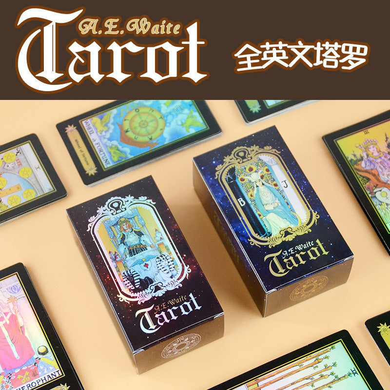 A.E.Wailt Tarot Cards High-Quality Laser Silver Cards Board Game Cards Flash Cards - image 1