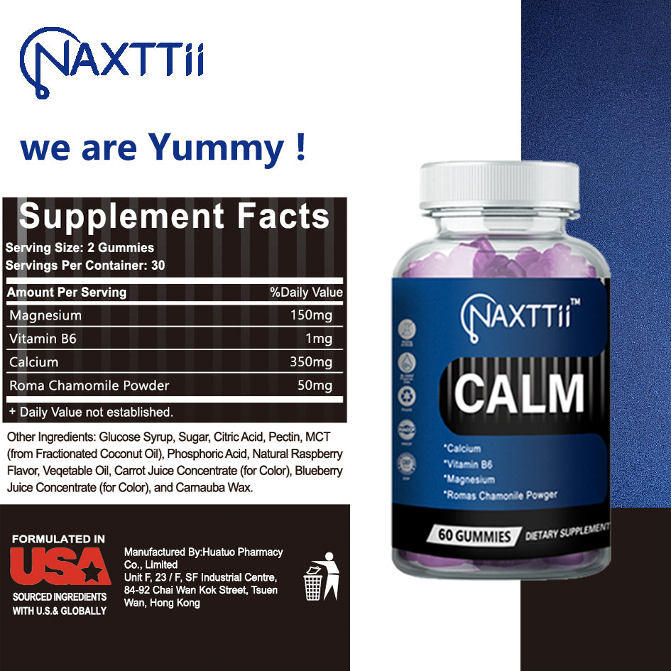 Calm Vitamin B6 Sleep Gummies a Blend of Berries Vegan