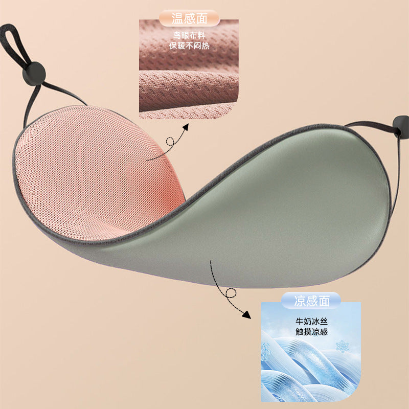 Warm and Cool Dual-Sided Sleep Eye Mask, Adjustable Ear Loops, Lightweight, Eye-Protecting, Breathable, Does Not Put Pressure on the Eyes, Available in Multiple - image 4