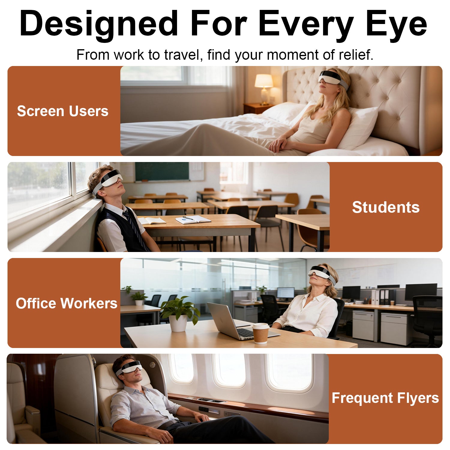 Eye Massager with Heat-bluetooth Music Smart Eye Mask for Relax