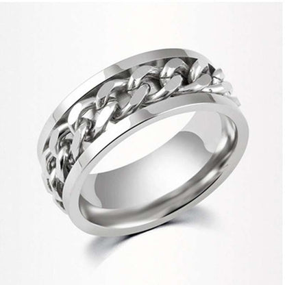 Cross-Border Tiktok-Style Stainless Steel Jewelry Ring for Women, Bottle Opener with Rotatable Stress-Relief Design, Niche Ring - image 5
