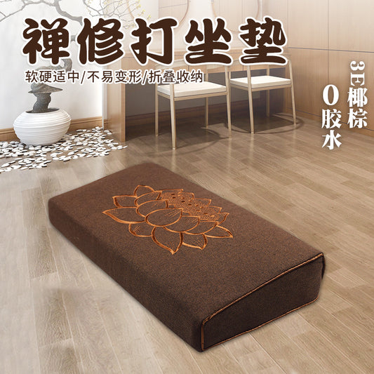Buddha Kneeling Mat with Slope Coconut Palm Meditation Cushion Multi-Color Thickeneded Cloth Home Meditation Meditation Cushion - image 1