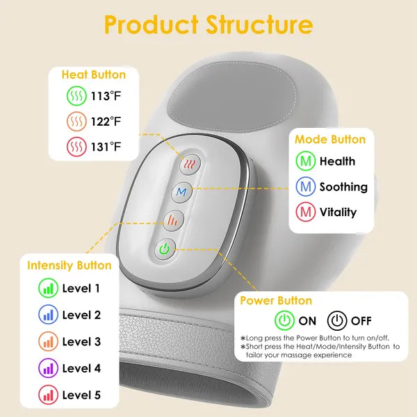 Cordless Hand Massager with 14 Airbags, 3 Massage Modes 5