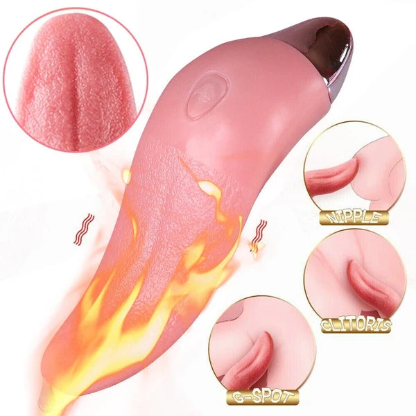 Tongue Clit Licking Vibrator G-spot Sucking Oral Massager Sex