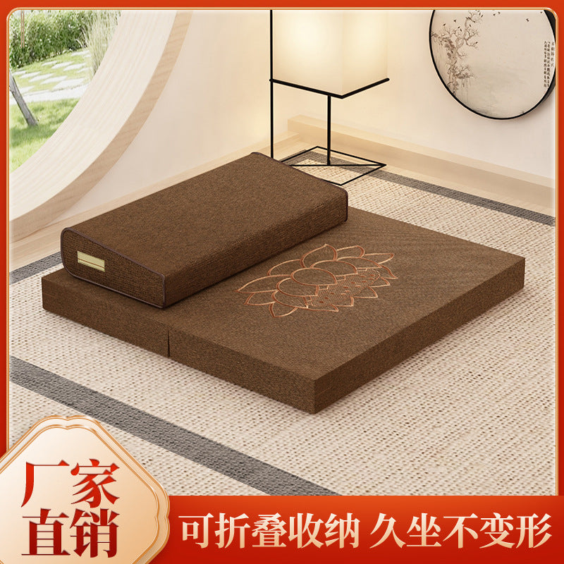 Meditation Cushion, Meditation Mat, Futon Kneeling and Worship Mat, Meditation and Worship Mat, Home Thickeneded Foldableing Fabric, Coconut Palm Meditation Mat - image 1