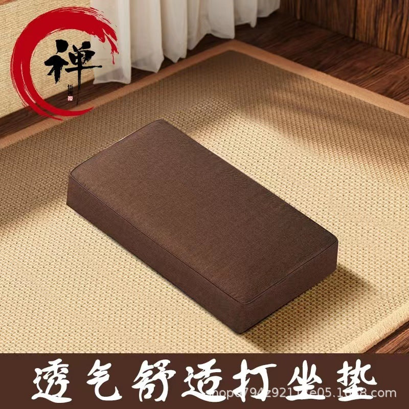Hitting Cushion Meditation Cushion Small Cushion High Cushion for Sitting Meditation Home Sitting Cushion Coconut Brown Fabric Zen Cushion for Buddha Worshiping Cushion - image 1