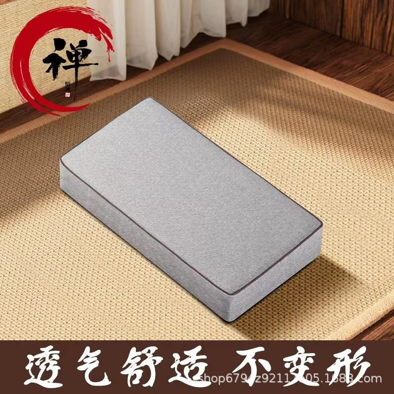Hitting Cushion Meditation Cushion Small Cushion High Cushion for Sitting Meditation Home Sitting Cushion Coconut Brown Fabric Zen Cushion for Buddha Worshiping Cushion - image 4