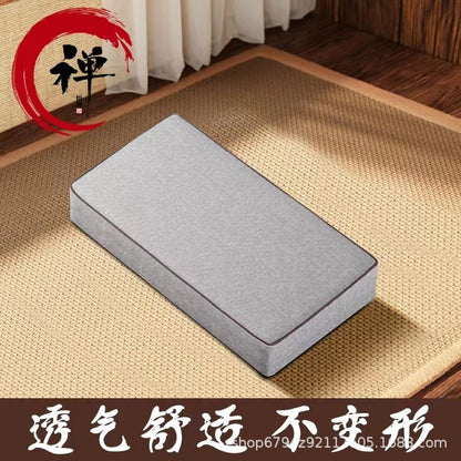 Hitting Cushion Meditation Cushion Small Cushion High Cushion for Sitting Meditation Home Sitting Cushion Coconut Brown Fabric Zen Cushion for Buddha Worshiping Cushion - image 4