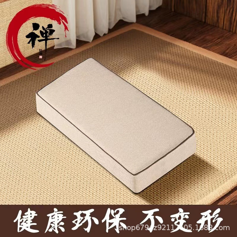 Hitting Cushion Meditation Cushion Small Cushion High Cushion for Sitting Meditation Home Sitting Cushion Coconut Brown Fabric Zen Cushion for Buddha Worshiping Cushion - image 5