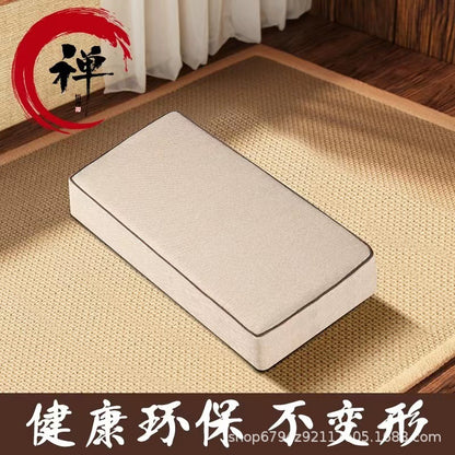 Hitting Cushion Meditation Cushion Small Cushion High Cushion for Sitting Meditation Home Sitting Cushion Coconut Brown Fabric Zen Cushion for Buddha Worshiping Cushion - image 5