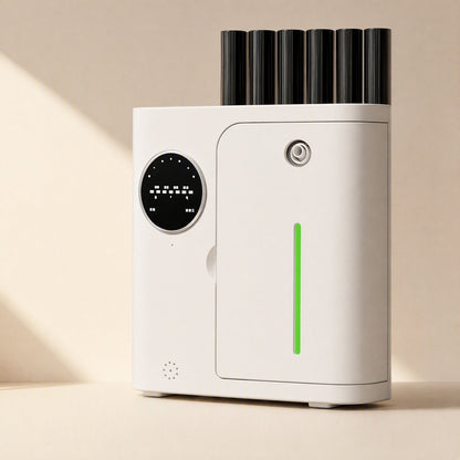 Square resin aromatherapy diffuser with one mist outlet