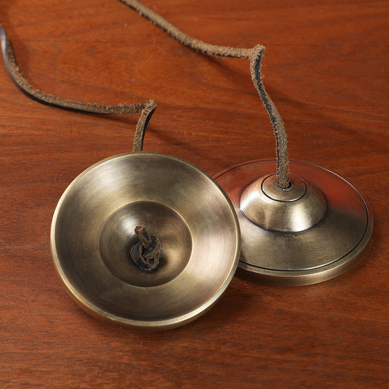 Ring Bells Nepal Handmade Bronze Ring Bells Ring Cymbals Box Yoga Meditation Ding Xia Sound Crisp Bell - image 1