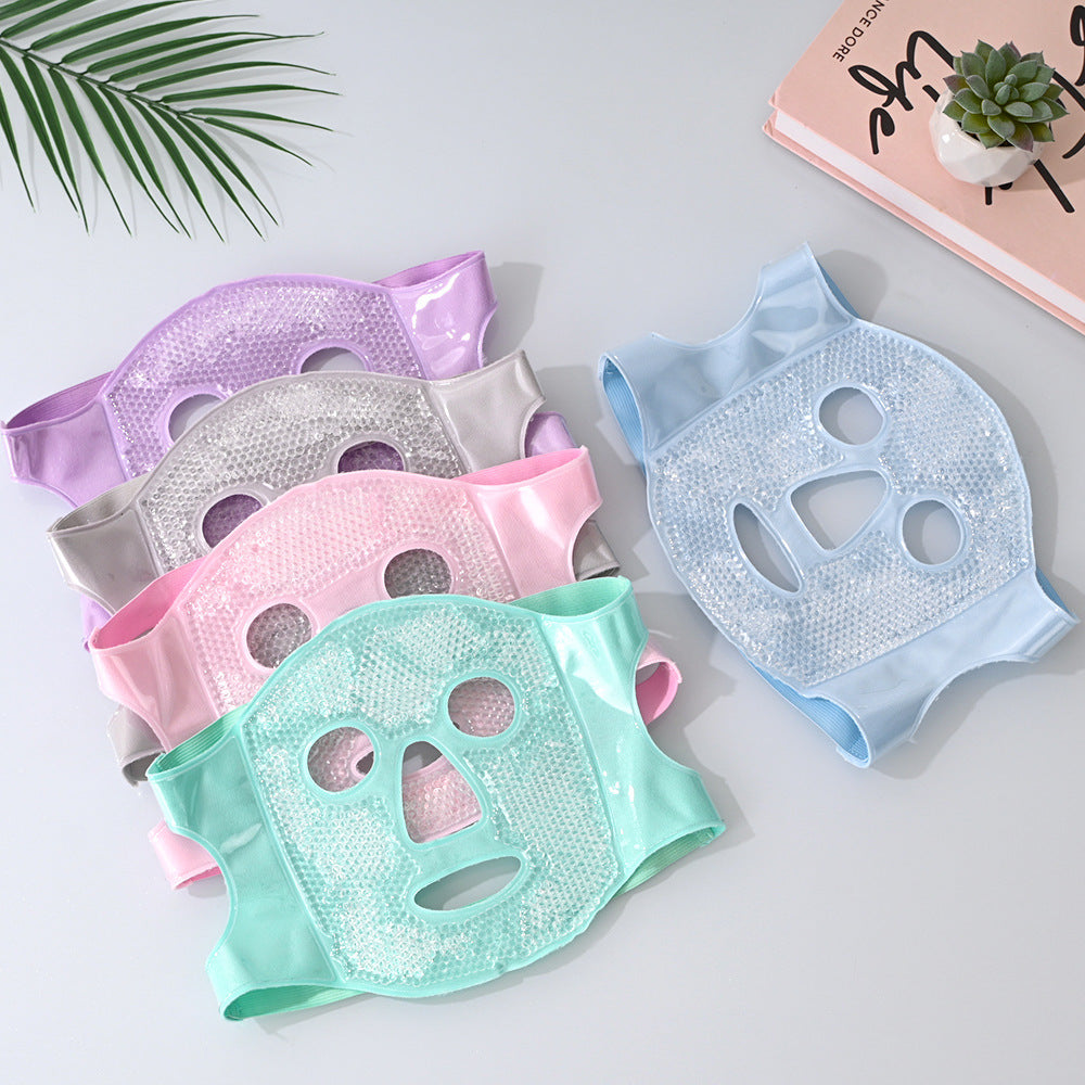 Ice mask cold eye mask ice bag face mask postoperative recovery hot compress full face cooling cotton face mask wholesale - image 2