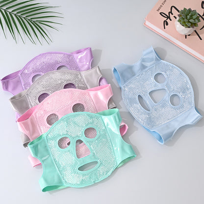 Ice mask cold eye mask ice bag face mask postoperative recovery hot compress full face cooling cotton face mask wholesale - image 2