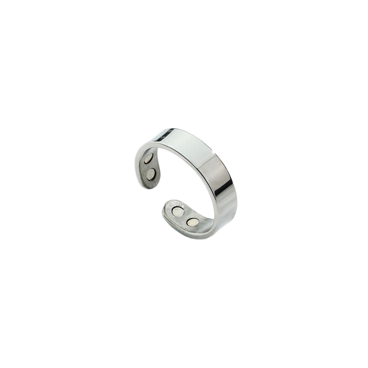 Cross-Border Hot-Selling Stainless Steel Magnetic Ring, Magnetic Opening Stress-Relief Ring, Double Magnetic Stone Ring, Health and Fashion Accessory - image 5