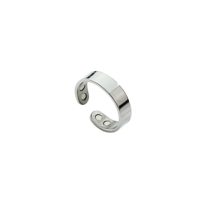 Cross-Border Hot-Selling Stainless Steel Magnetic Ring, Magnetic Opening Stress-Relief Ring, Double Magnetic Stone Ring, Health and Fashion Accessory - image 5