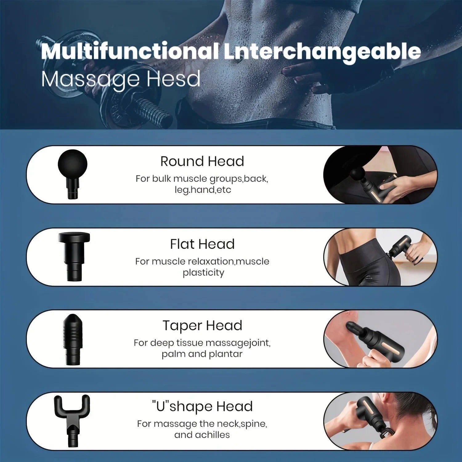 Massage Gun for Deep Muscle Relaxation, Neck Massage, Electric