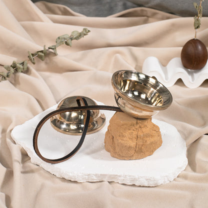 Nepal Handmade Round Moon Bells Bounding Bells Ding Xia Meditation Wake-up Tone Therapy Stage Playing Niche Percussion Instruments - image 1
