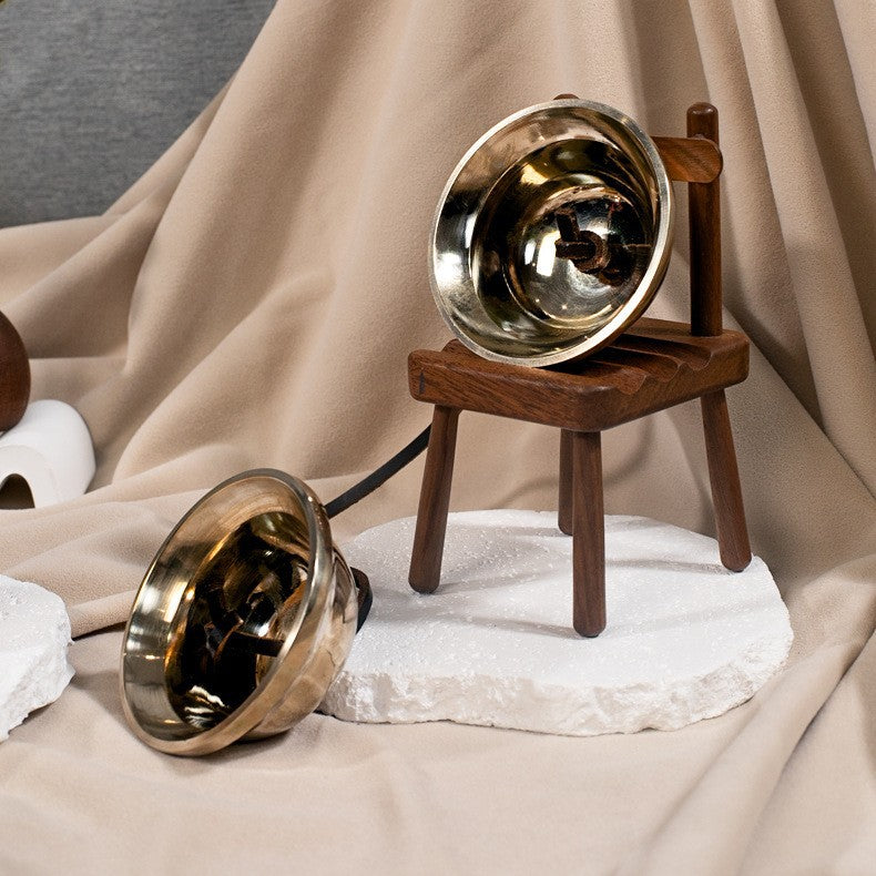 Nepal Handmade Round Moon Bells Bounding Bells Ding Xia Meditation Wake-up Tone Therapy Stage Playing Niche Percussion Instruments - image 2