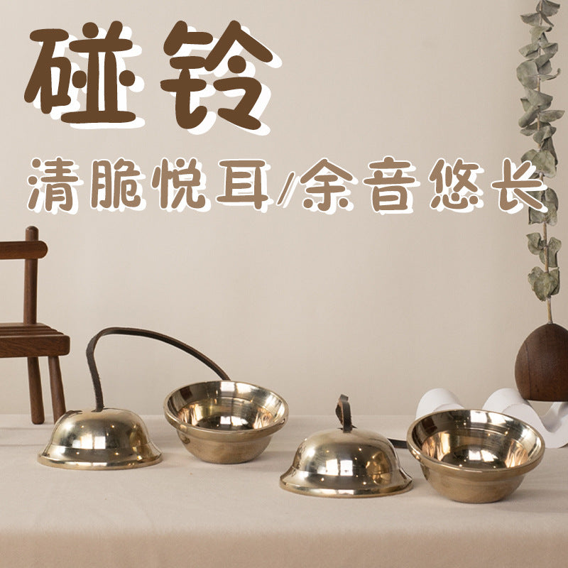 Nepal's full moon touches the bell and strikes the bell. Handmade Ding Xia meditation wake-up tone therapy stage plays niche percussion instruments - image 2