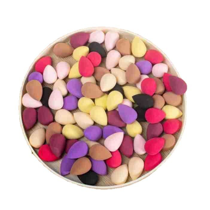 Mini Makeup Sponge Puff Multicolor Teardrop Shape