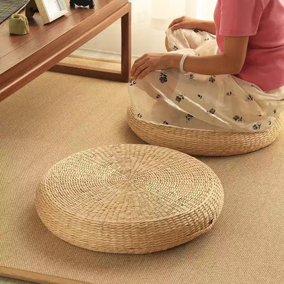 Japanese Style Tatami Futon Cushion Meditation Meditation Mat Ground Meditation Mat Balcony Rattan Home Mat Straw Mat - image 3