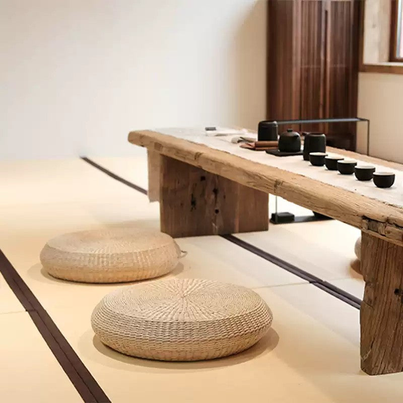 Japanese Style Tatami Futon Cushion Meditation Meditation Mat Ground Meditation Mat Balcony Rattan Home Mat Straw Mat - image 4