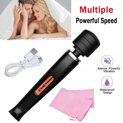 Cordless Rechargeable Wand Vibrator Massager