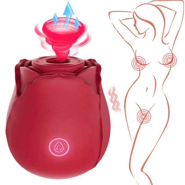 Discreet 10 Speed Personal Massage Rose Vibrator Sucking