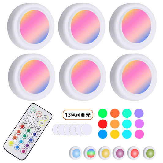 Led Remote Control Night Light 13 Colors Rgb Breathing Dimming Festive Atmosphere Cork Ice Ball Light Bedroom Wardrobe Cabinet Light - image 1