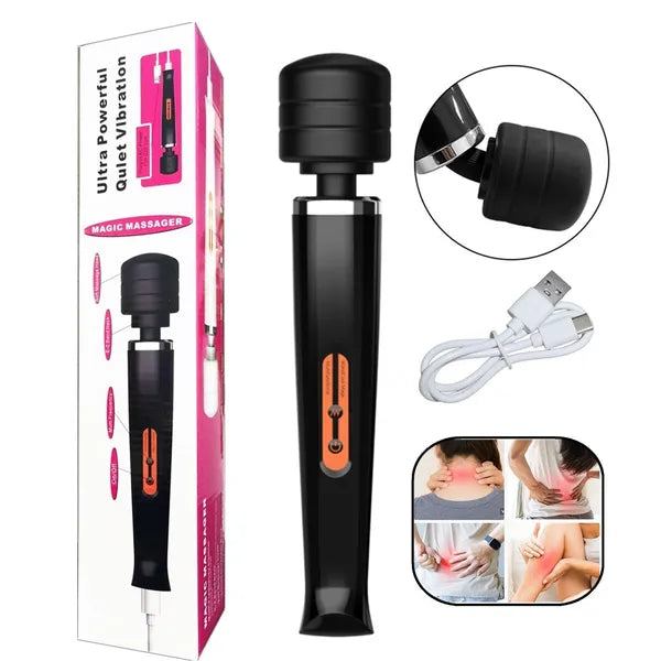 Cordless Rechargeable Wand Vibrator Massager