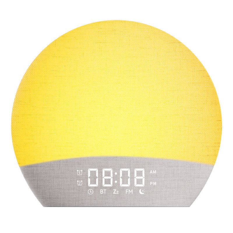 Fabric Natural Wake-Up Light Simulates Sunrise Light Alarm Clock Sunset Atmosphere White Noise Sleep Companion Led Breathing Night Light - image 1