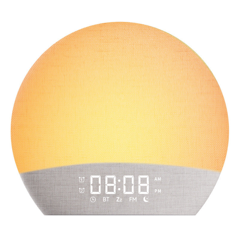 Fabric Natural Wake-Up Light Simulates Sunrise Light Alarm Clock Sunset Atmosphere White Noise Sleep Companion Led Breathing Night Light - image 5