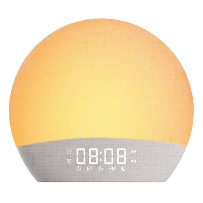 Fabric Natural Wake-Up Light Simulates Sunrise Light Alarm Clock Sunset Atmosphere White Noise Sleep Companion Led Breathing Night Light - image 5