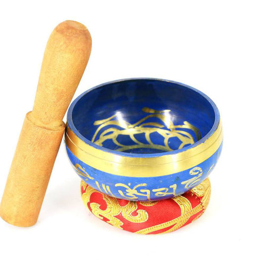 Bowl Handmade Nepalese Tibetan Buddha Singing Bowl Decorative Dishes with Mallet for Meditation Chakra Prayer