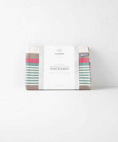 Cotton Yoga Blanket - Beach Stripe