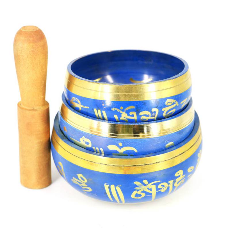 Handmade Nepalese Tibetan Buddha Singing Bowl Set with Mallet for Meditation Chakra Healing Prayer Yoga Home Decor