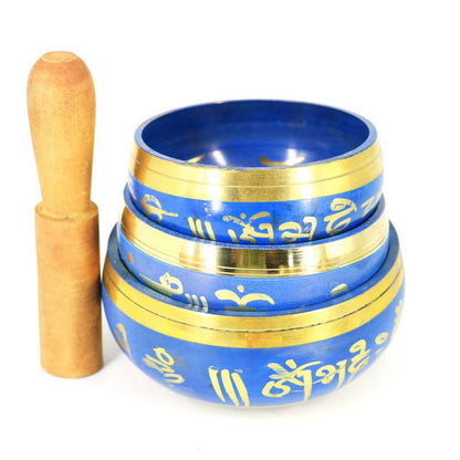 Handmade Nepalese Tibetan Buddha Singing Bowl Set with Mallet for Meditation Chakra Healing Prayer Yoga Home Decor