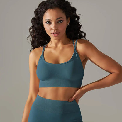 Women Cross Strap Yoga Bra