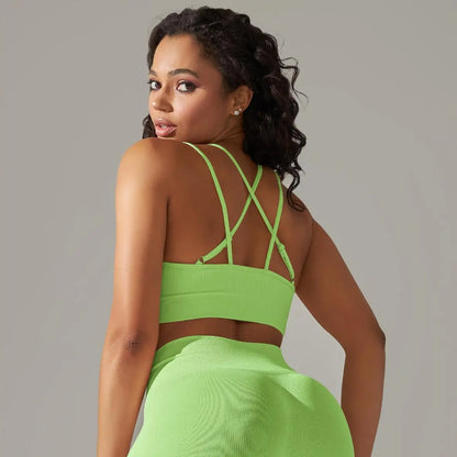 Women Cross Strap Yoga Bra