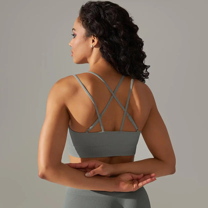 Women Cross Strap Yoga Bra