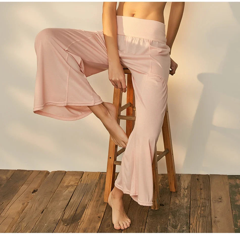 Yoga Pants Women Rib Loose Casual