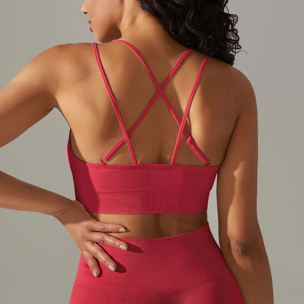 Women Cross Strap Yoga Bra