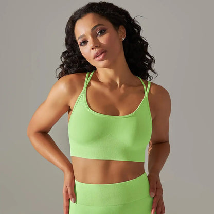 Women Cross Strap Yoga Bra