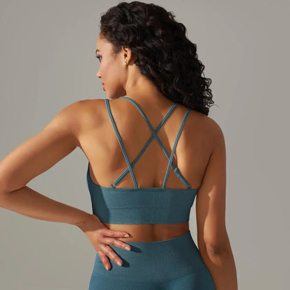 Women Cross Strap Yoga Bra