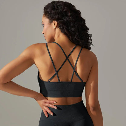 Women Cross Strap Yoga Bra