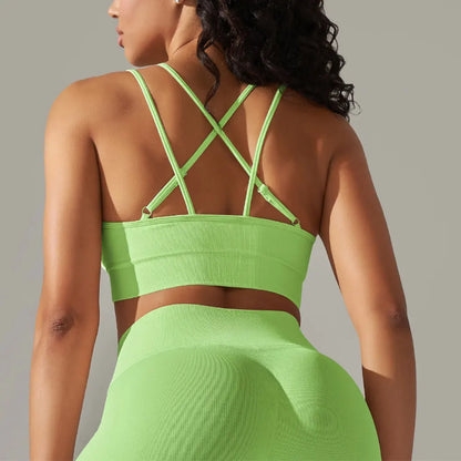 Women Cross Strap Yoga Bra